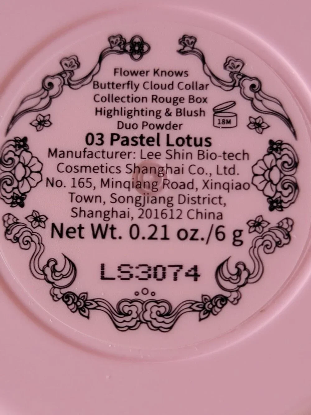 Flower Knows Butterfly Cloud Collar Highlighter Blush Duo 03 Pastel Lotus NIB